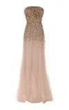 Marmar Halim Ombre Crystal Embellished Gown