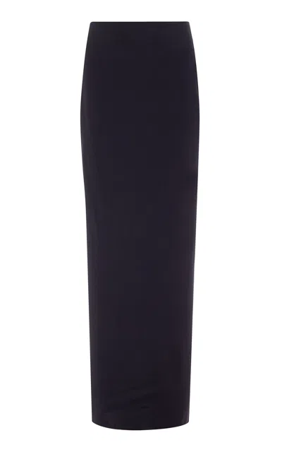 Marmar Halim Silk Satin Maxi Skirt In Black