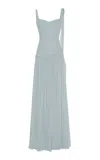 Marmar Halim Sweetheart Neckline Dress In Blue