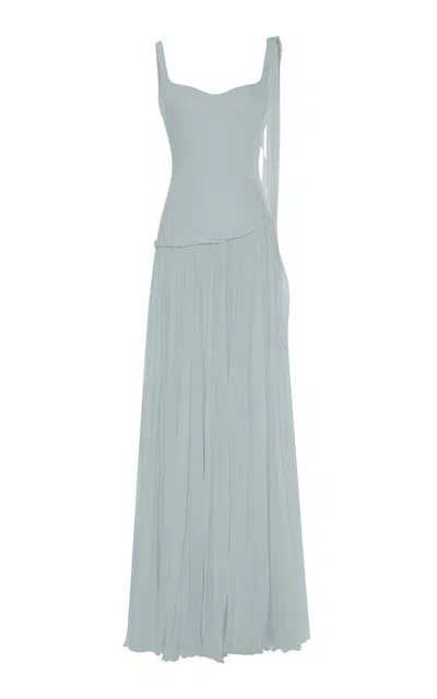 Marmar Halim Sweetheart Neckline Dress In Blue