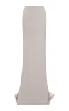 Marmar Halim Train-detailed Satin Maxi Skirt In Nude
