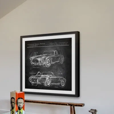 Marmont Hill '1965 Shelby Cobra' - Picture Frame Graphic Art Print On Paper In Black;white