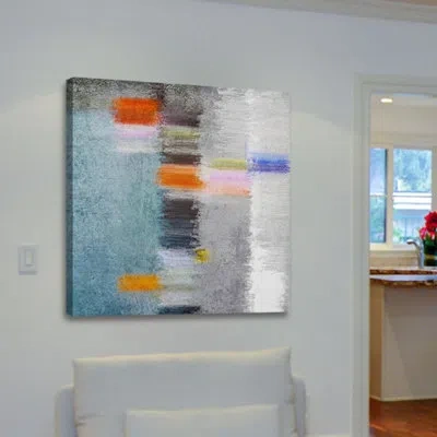 Marmont Hill 'abstract 4784-3' By Irena Orlov Painting Print On Wrapped Canvas In Blue;gray;orange