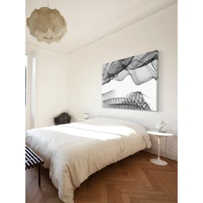 Marmont Hill 'abstract Black And White 17-19-50' By Irena Orlov Painting Print On Wrapped Canvas In Gray