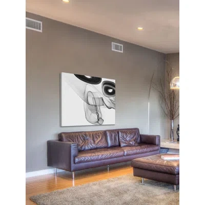 Marmont Hill 'abstract Black And White 18-44-44' By Irena Orlov Painting Print On Wrapped Canvas In Gray