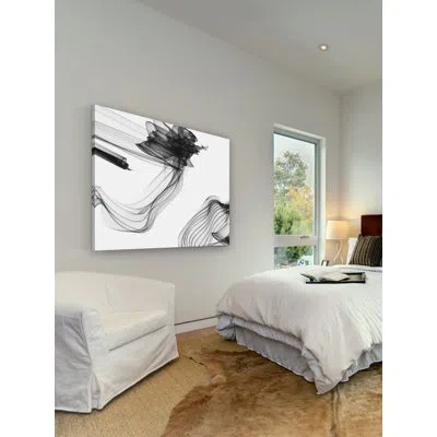 Marmont Hill 'abstract Black And White Art 2015-01-06-7' By Irena Orlov Painting Print On Wrapped Canvas In Black;white