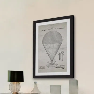 Marmont Hill 'airship 1913 Old Paper' - Picture Frame Graphic Art Print On Paper In Black;brown