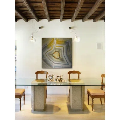 Marmont Hill 'alabaster' Print On Metal In White;gray;yellow