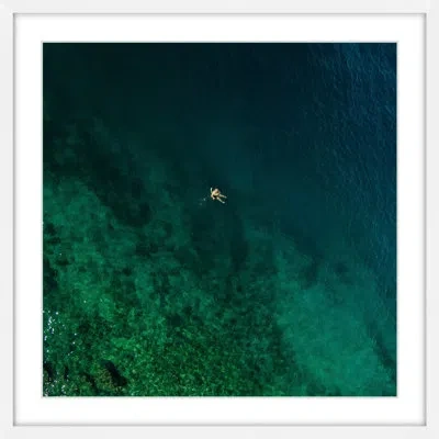 Marmont Hill 'alone On A Float' Framed Print In Green