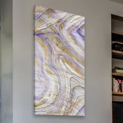 Marmont Hill 'amethyst & Gold I' Painting Print On Wrapped Canvas In Brown;gray