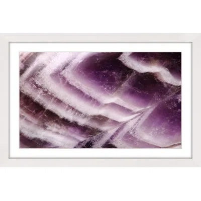 Marmont Hill 'amethyst Cliffs' Framed Painting Print In White Framed