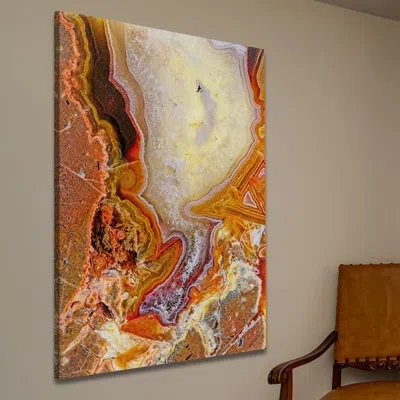 Marmont Hill 'ammolite' Painting Print On Wrapped Canvas In Orange