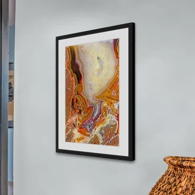 Marmont Hill Ammolite - Picture Frame Graphic Art Print On Paper In Orange