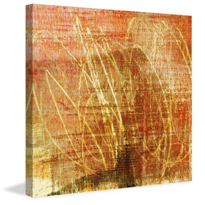 Marmont Hill 'analog Ii' By Sia Aryai Painting Print On Wrapped Canvas In Red;yellow;orange