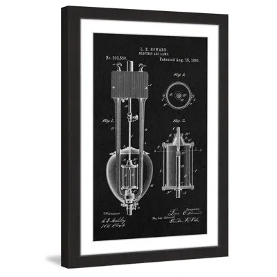 Marmont Hill 'arc Lamp 2 1893 Black Paper' By Steve King Framed Painting Print In Black;white