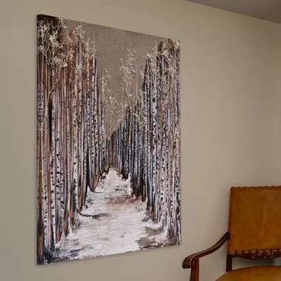 Marmont Hill "aspen Grove" Painting Print On Wrapped Canvas In Black;brown