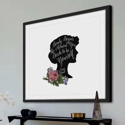 Marmont Hill 'audrey Ii' Framed Painting Print In Black;pink