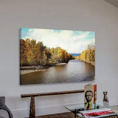 Marmont Hill 'autumn On The River' By Sylvia Cook Painting Print On Wrapped Canvas In Brown;yellow