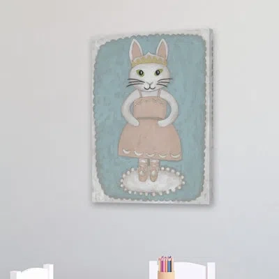 Marmont Hill 'ballerina Animal Ii' Print On Wrapped Canvas In Blue;pink