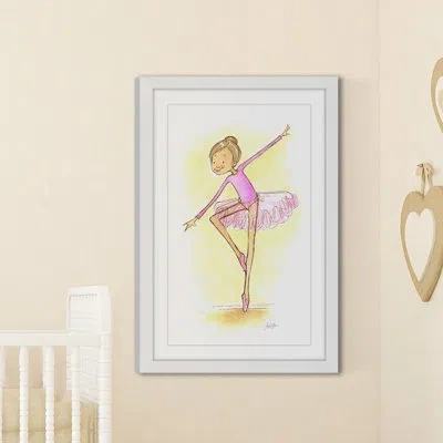Marmont Hill 'ballerina' By Phyllis Harris Framed Print In Yellow;pink