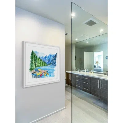Marmont Hill "banff National Park" Framed Print In Blue;green