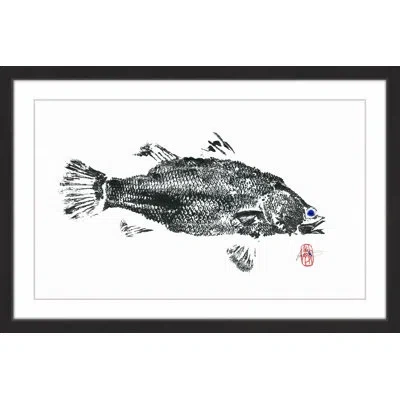 Marmont Hill 'barramundi Solitaire' Framed Painting Print In Black