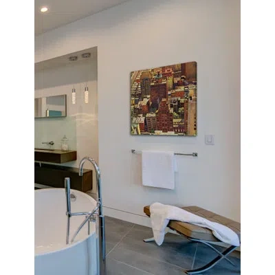 Marmont Hill Bird's Eye View Of New York City By John Falter Painting Print On Wrapped Canvas In Brown