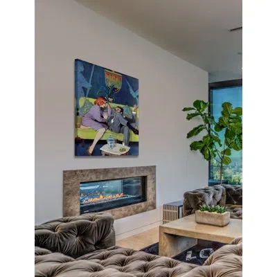Marmont Hill Black Monte's Last Raid Print On Wrapped Canvas In Blue;brown;green;orange