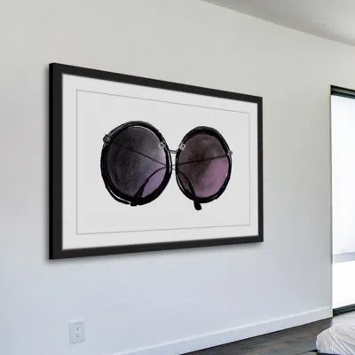Marmont Hill 'black Sunglasses' By Christine Lindstrom Framed Print In Black;white