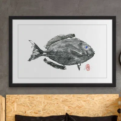 Marmont Hill 'black Tang' Framed Painting Print In Gray