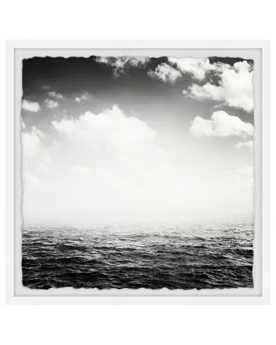 Marmont Hill Blinding White Horizon Framed Print Wall Art In Multicolor
