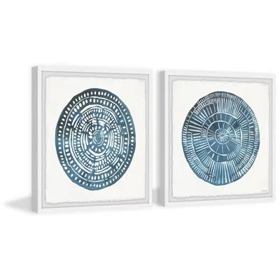 Marmont Hill Blue Carpets By  - 2 Piece Picture Frame Painting Set In Blue;white