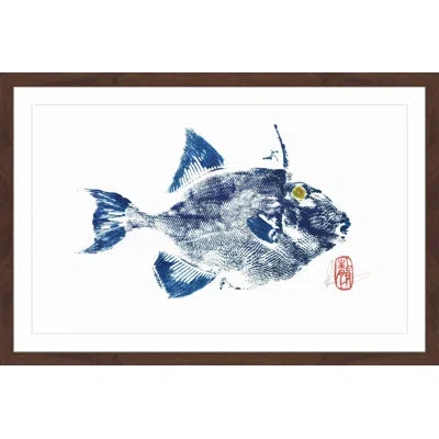 Marmont Hill 'blue Is Me' Framed Painting Print In Blue;white