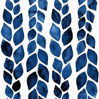 Marmont Hill 'blue Petal Tracks' Painting Print On Wrapped Canvas