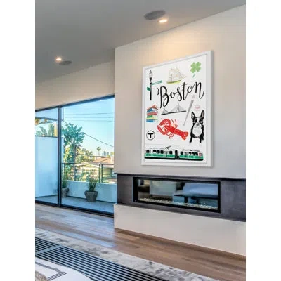 Marmont Hill 'boston Icons' Framed Print In Black Framed