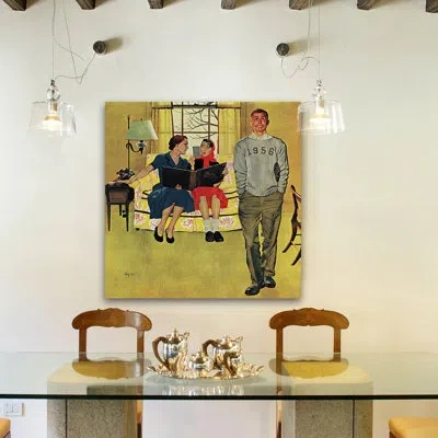 Marmont Hill Boyfriend's Ba By George Hughes Painting Print On Wrapped Canvas In Gray;yellow