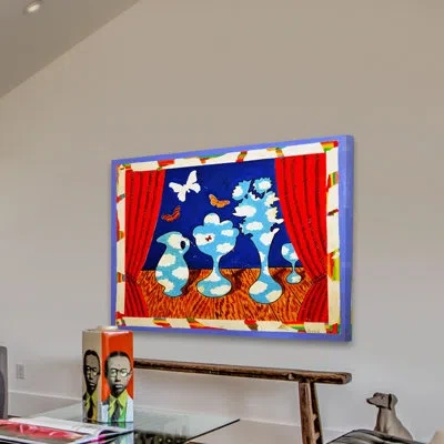 Marmont Hill 'brevity' By Wayne Ensrud Painting Print On Wrapped Canvas In Blue;red;orange