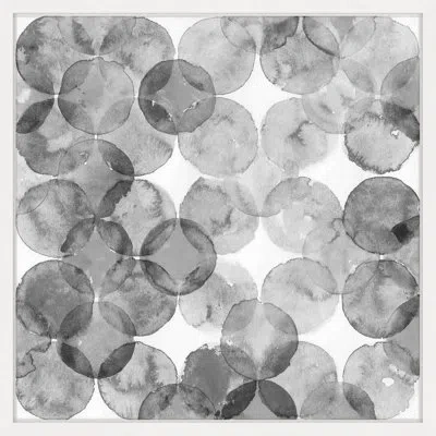 Marmont Hill 'bubble Dimension' - Painting Print On Canvas In White Framed