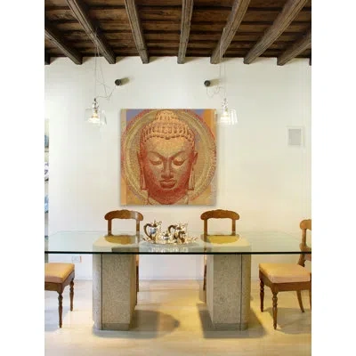 Marmont Hill 'buddha I' By Louise Montillio Painting Print On Wrapped Canvas In Brown;green;gold