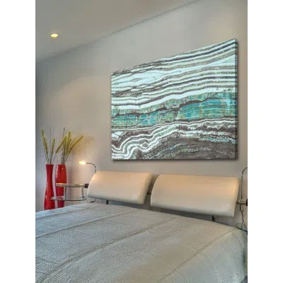 Marmont Hill Castle Mountain - Wrapped Canvas Graphic Art Print In Blue;green;gray