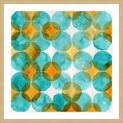 Marmont Hill 'celluloid Compilation' Framed Painting Print In Blue;orange