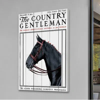 Marmont Hill 'cg Horse 2' Graphic Art Print On Wood In Black;white