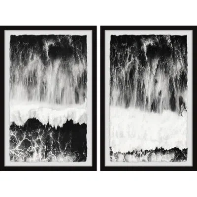 Marmont Hill Chasing Waves By  - 2 Piece Picture Frame Photograph Set In Black;white