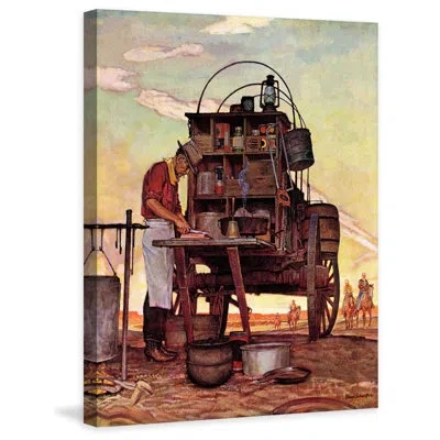 Marmont Hill Chuckwagon By Mead Schaeffer Print On Wrapped Canvas In Brown;red