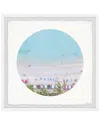 Marmont Hill Circle Pink Beach Framed Print In Multicolor