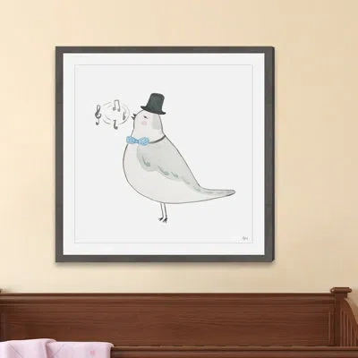 Marmont Hill 'classic Bird' Framed Painting Print In Gray