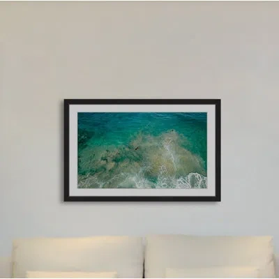 Marmont Hill 'clear Water' Framed Print In Brown;white;green