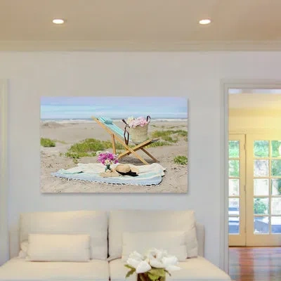 Marmont Hill 'coastal Retreat' By Sylvia Cook Painting Print On Wrapped Canvas In Blue;green;beige