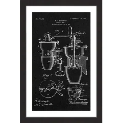 Marmont Hill 'coffee Mill 1905 Black Paper' By Steve King Framed Painting Print