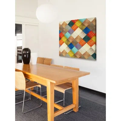 Marmont Hill 'continuation' Painting Print On Wrapped Canvas In Blue;brown;orange